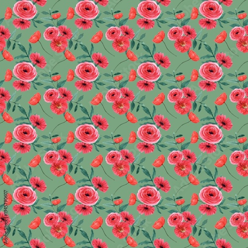 tropical and floral botanical background and wallpaper pattern