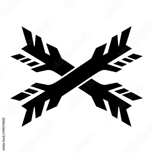 Stylized black Cross of Burgundy heraldic symbol for historical, cultural, and Spanish heritage design projects.