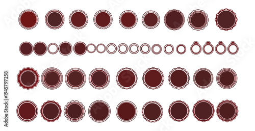 Abstract circular shapes arrayed on black background design element