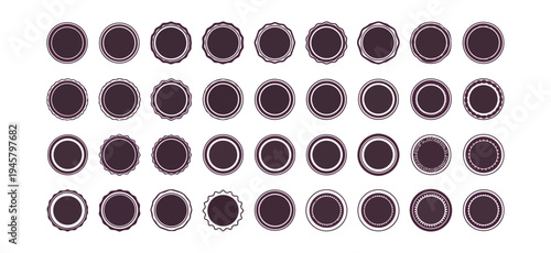 Circular designs arranged symmetrically on a dark background graphic composition