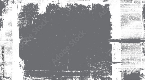 Faded newspaper texture with distressed grey overlay and scattered white specks grunge vintage