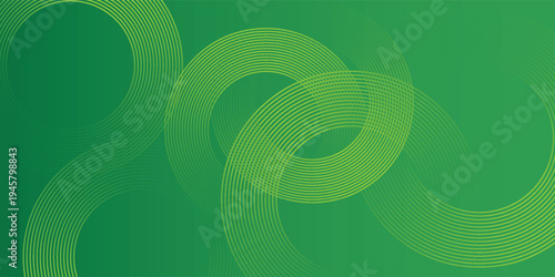 Abstract green glowing geometric lines on dark blue background. Modern shiny blue circle lines pattern. vector eps10