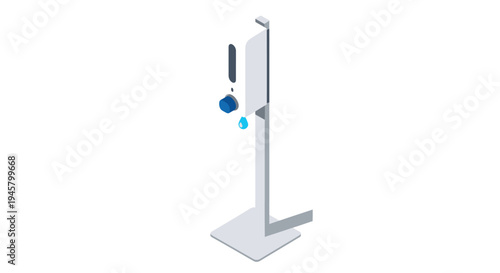 Modern Automatic Hand Sanitizer Dispenser Stand for Public Spaces.