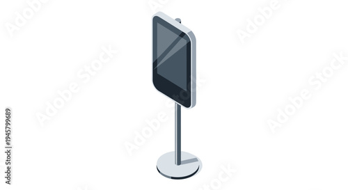 Modern Digital Kiosk Stand with Touchscreen Display.