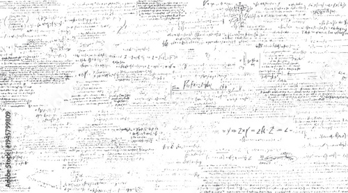 Handwritten mathematical equations and formulas on a white background mathematics science