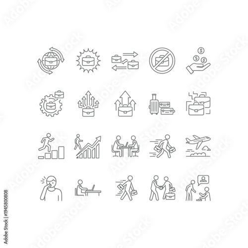 A collection of business related icons