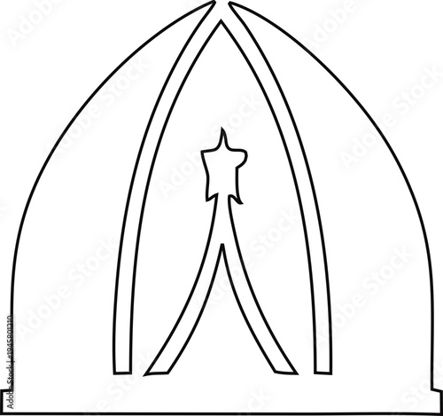 Modern Monument of Pakistan landmark buildings vector in flat minimal style, highlighting national heritage. Perfect for branding, brochures, maps, and tourism visuals.