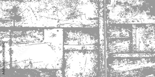 Textured grey and white abstract pattern with distressed grunge effect and scattered dots