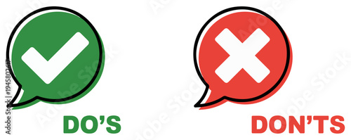 do dont correct wrong icon set