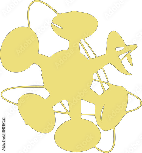 Four Silhouettes in Different Yoga and Exercise Positions