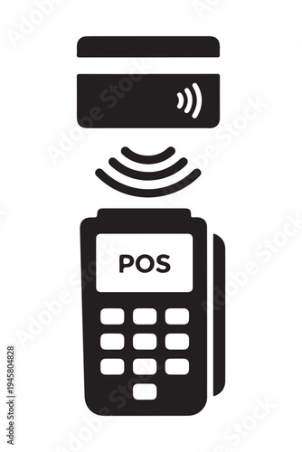 contactless payment with pos terminal and credit card
