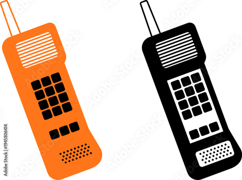 Mobile Phone Retro Cellphone Icon Vector