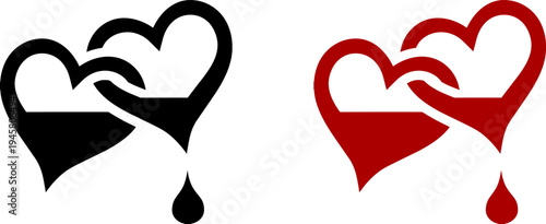 Heart Love Symbol Broken Heart icon Vector