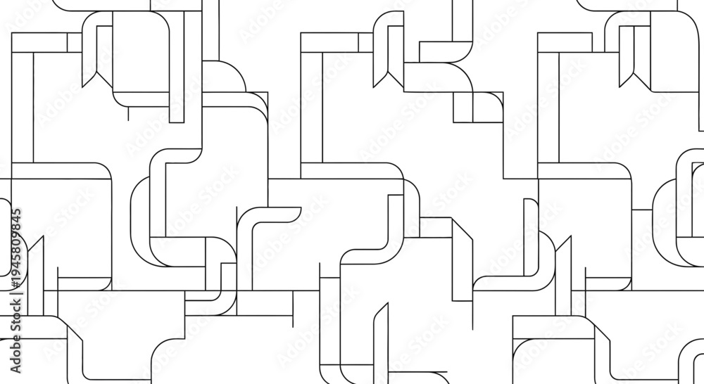 Obraz premium Black and white maze design.