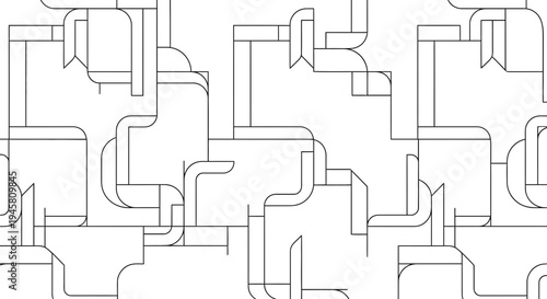 Black and white maze design.