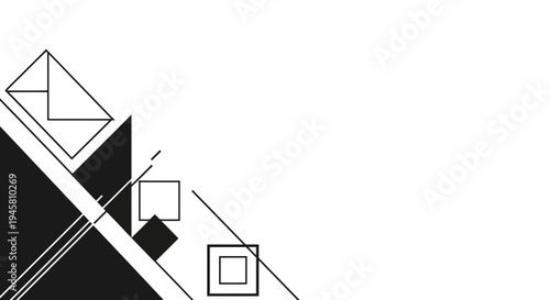 Geometric shapes in black and white 2.