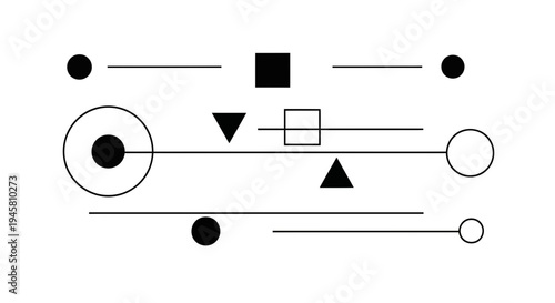 Geometric shapes in black and white 1.