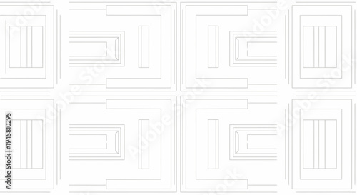 Geometric shapes in square pattern.