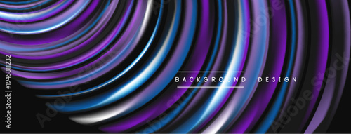 Abstract flowing lines create dynamic purple, blue gradients. Modern design element suitable for backgrounds, presentations. Smooth curves suggest movement.