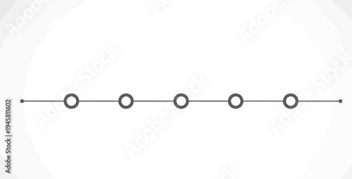 Five circles on a line.