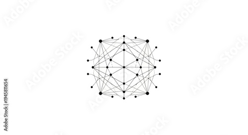 Geometric Pattern with Connected Dots.