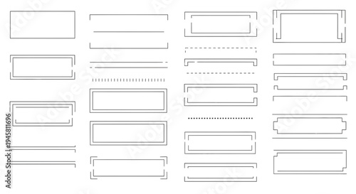 Variety of rectangular metal brackets.
