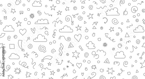 Various icons and symbols pattern.