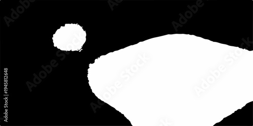 Abstract motion art of a black silhouette of a man and woman in front of a white wall with red fire smoke and a technology flash light symbol isolated on an alpha video sign