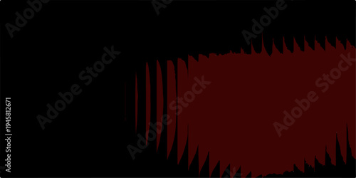 Digital illustration of a red abstract background featuring sound wave lines and a black vector equalizer design for a modern music backdrop
