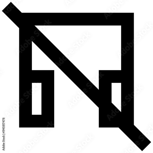 Headphone off icon for muted audio, unavailable sound, or disabled headset controls. Perfect for apps, dashboards, and websites using clean, bold, line-style audio or media indicators.