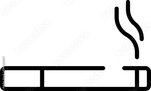 Rounded  Stroke Cigarette Icon