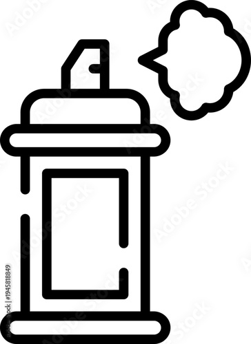 Rounded  Stroke Spray Can Icon