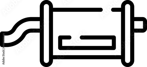 Rounded Exhaust Stroke  Icon