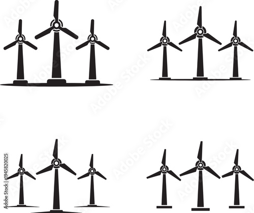 Wind turbines generating clean renewable energy