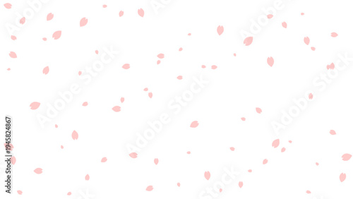 舞い散る桜の花びら　透過素材　桜色
Fluttering cherry blossom petals, transparent material, cherry blossom color
