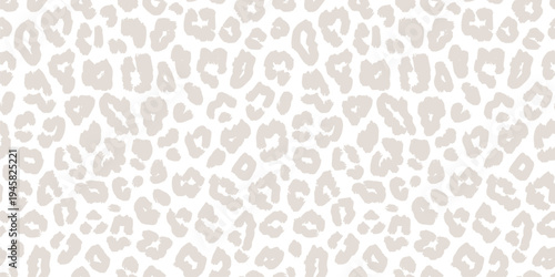 Subtle vector leopard print. Simple one color seamless pattern on transparent background. Animal skin texture of jaguar, leopard, panther, cheetah. Natural minimal repeated design for textile, print