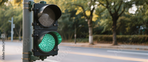 Wallpaper Mural Urban traffic light at city intersection close-up. Image suitable for banners, transportation articles, traffic safety concepts, urban infrastructure topics, advertising, and website design.
 Torontodigital.ca