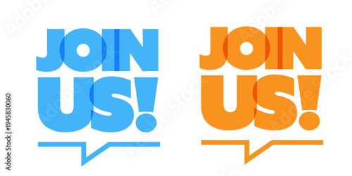 Join us on speech bubble