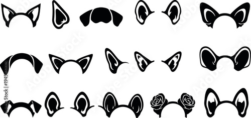 Collection of various eyewear silhouettes for design and fashion