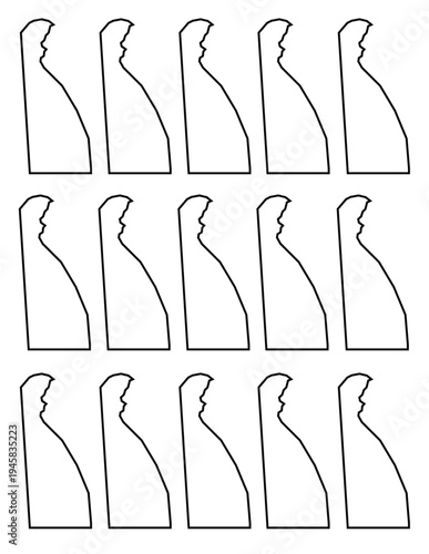 State of Delaware Outline Pattern