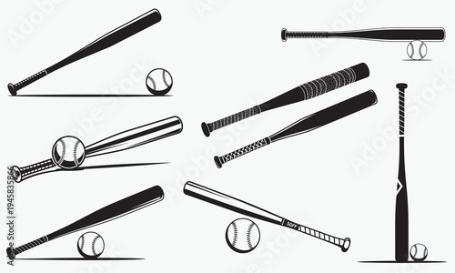 Baseball Bat Set Multiple Style Collection