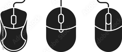 WebComputer mouse icon, ergonomic design, gaming mouse, traditional device, modern compact, technology symbol, hardware illustration, digital accessory, electronic equipment, user interface