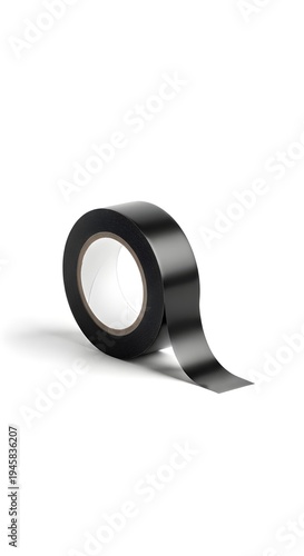 black tape on white background