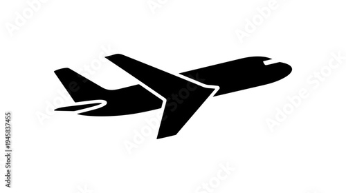 Top View Airplane Silhouette