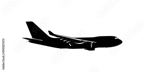 Vector airplane silhouette icon