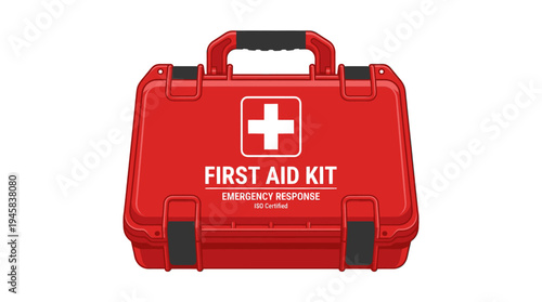 vector of aid kit isolated on white