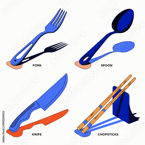set of kitchen utensils
