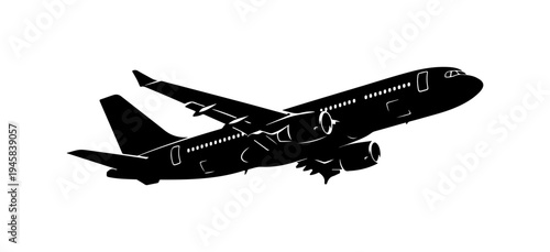 Airplane Flying Silhouette