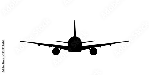 Airplane Flying Silhouette