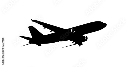 Airplane Flying Silhouette